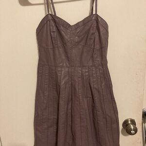Purple leather dress